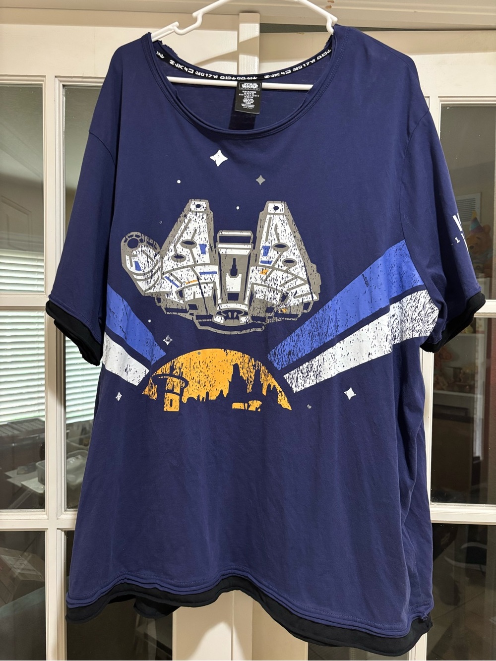 Star Wars Shirt Adult XXXL Blue Luke Skywalker Fighter X-Wing Disney Parks